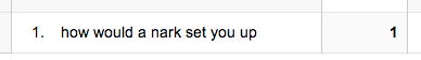 how would a nark set you up how would a nark set you up
